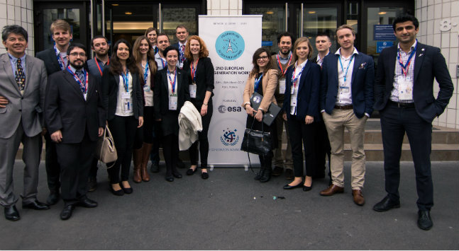 Mansoor Shar with other delegates to the European Space Generation workshop