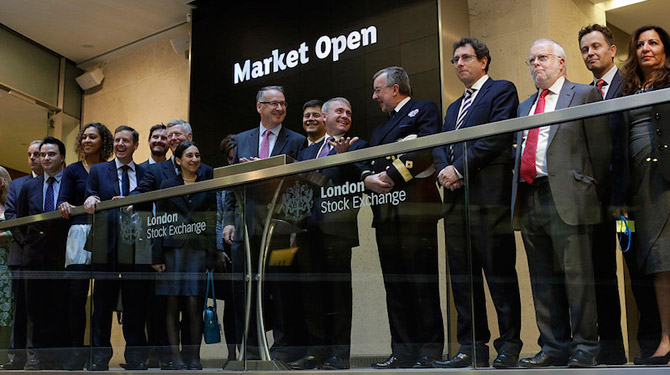 Inmarsat Maritime President Ronald Spithout joins the opening of LISW 2015 at the London Stock Exchange