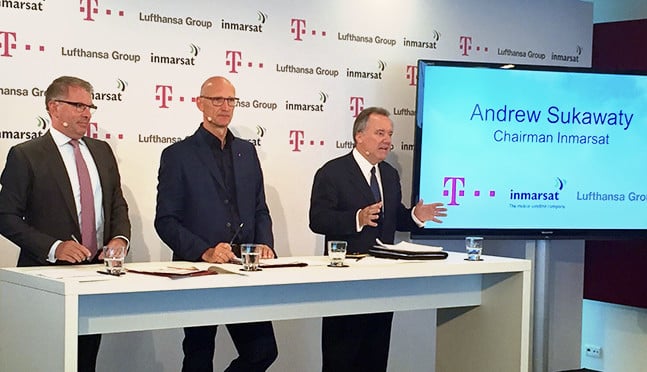 Duetsche Telekom, Lufthansa and Inmarsat leadership announce the European Aviation Network 