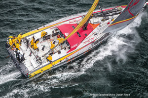 Volvo Ocean Race boat in action
