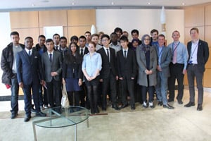 Sixth Form College and Applied Sciences students from City and Islington College at Inmarsat's UK headquarters