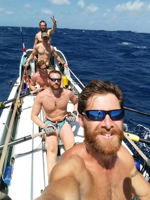 Team Essence reach the finish line and complete their Atlantic crossing by rowing