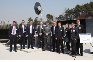 The Intellian Team demonstrating Fleet Xpress connectivity for Maritime