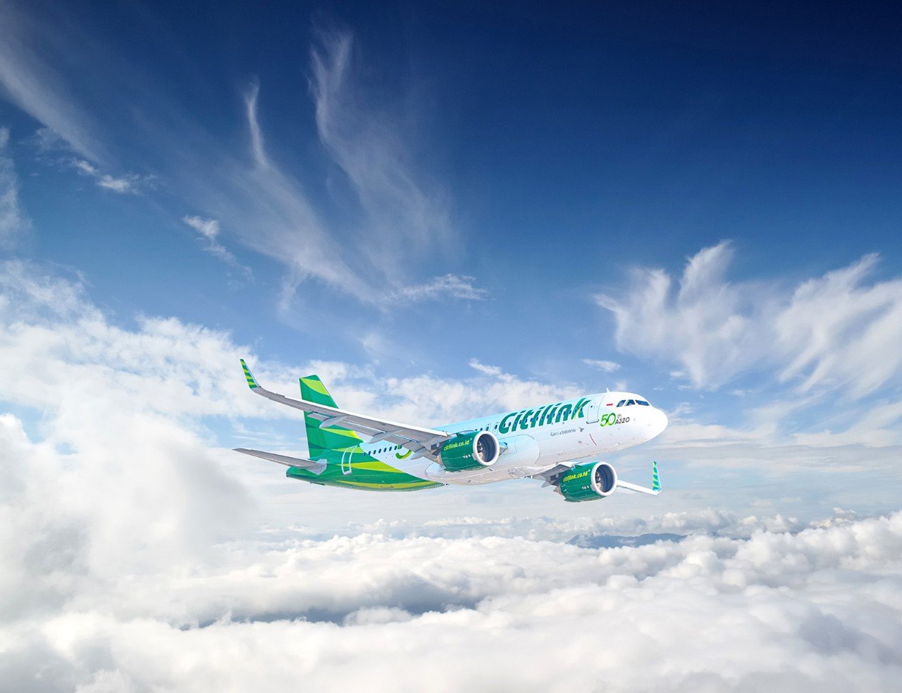 CGI of Citilink's 50th A320 aircraft