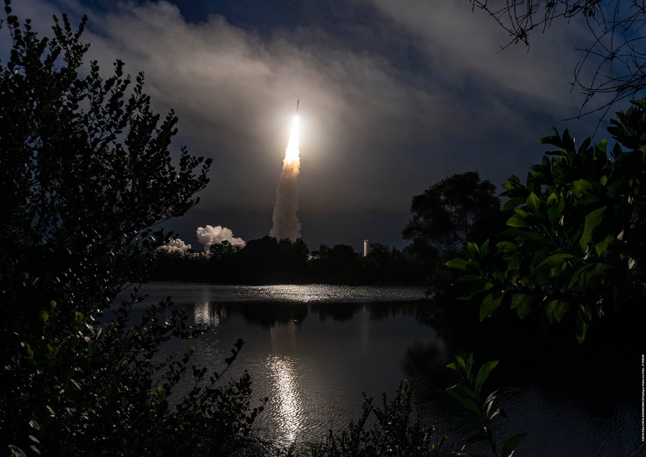 GX5 launching onboard Arianespace mission VA250 into the night
