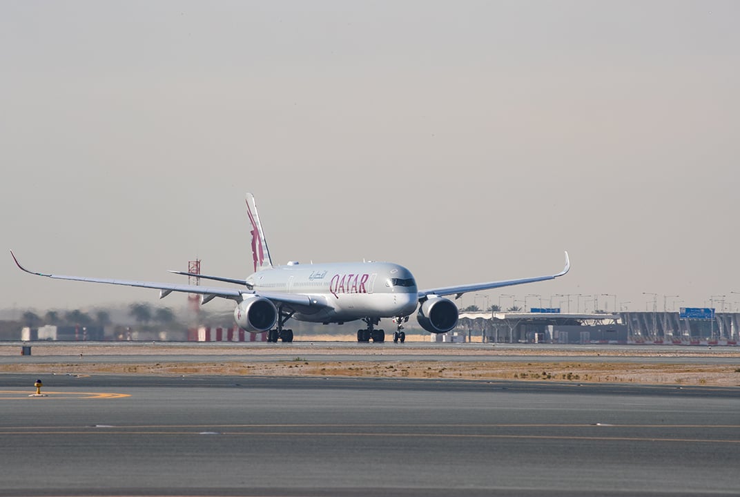 Qatar Airways A350XWB with GX Aviation installed