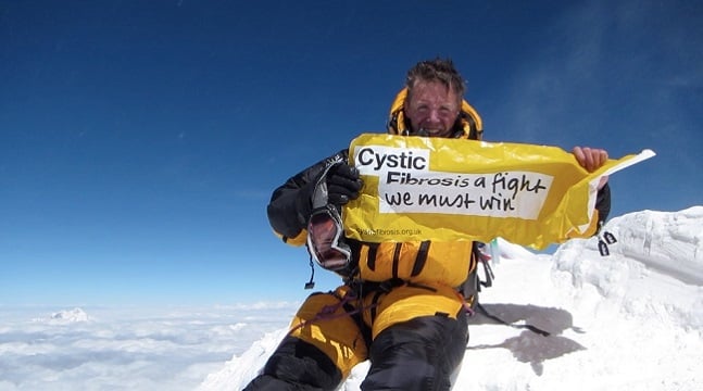 Nick Talbot atop Mount Everest