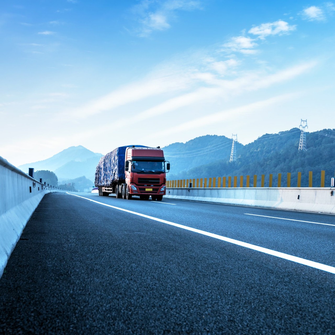 Lorry on motorway