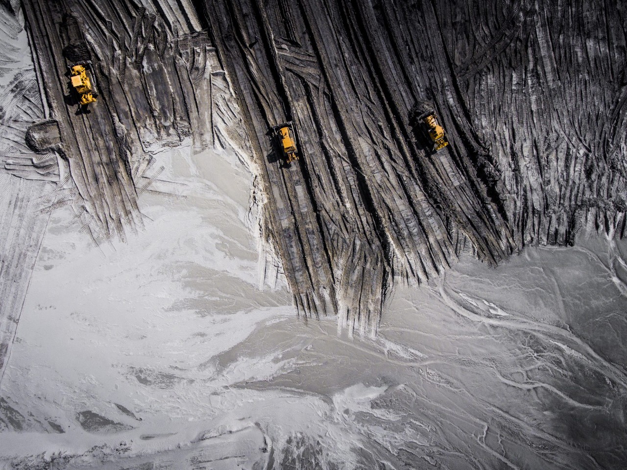 Looking down on a mine