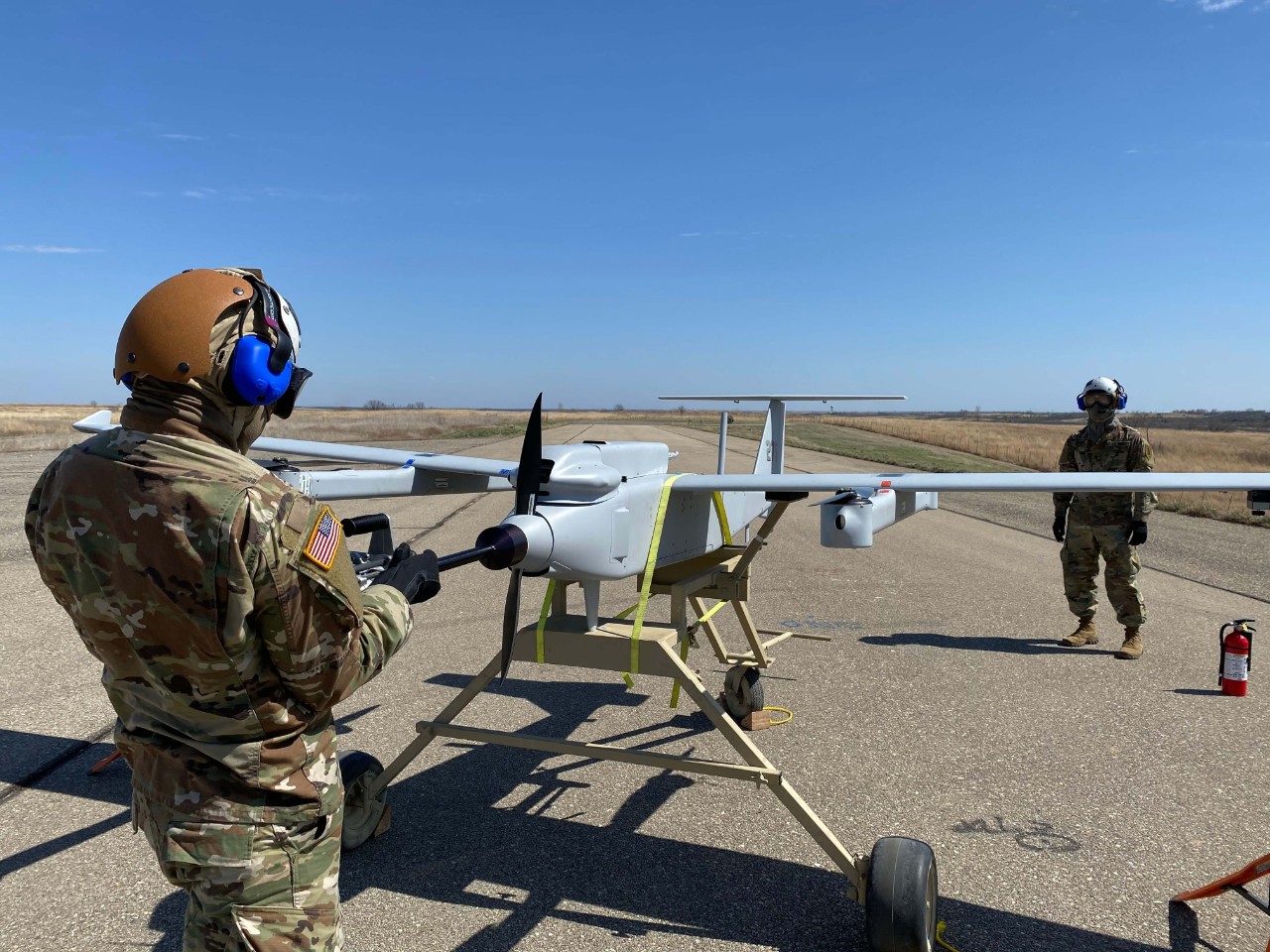 US military personnel test airborne equipment as part of Space Force