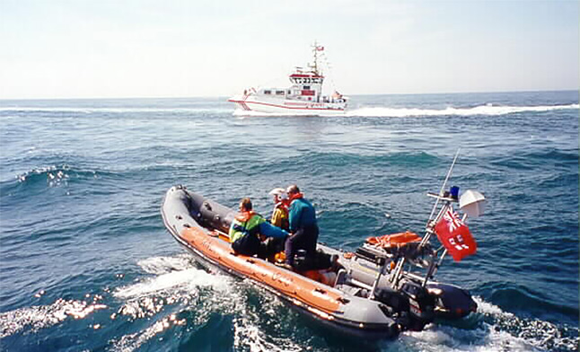 RNLI vessel in action