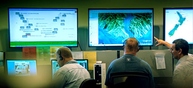New Zealand Maritime Operations Centre staff at work