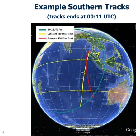MH370 Southern Tracks