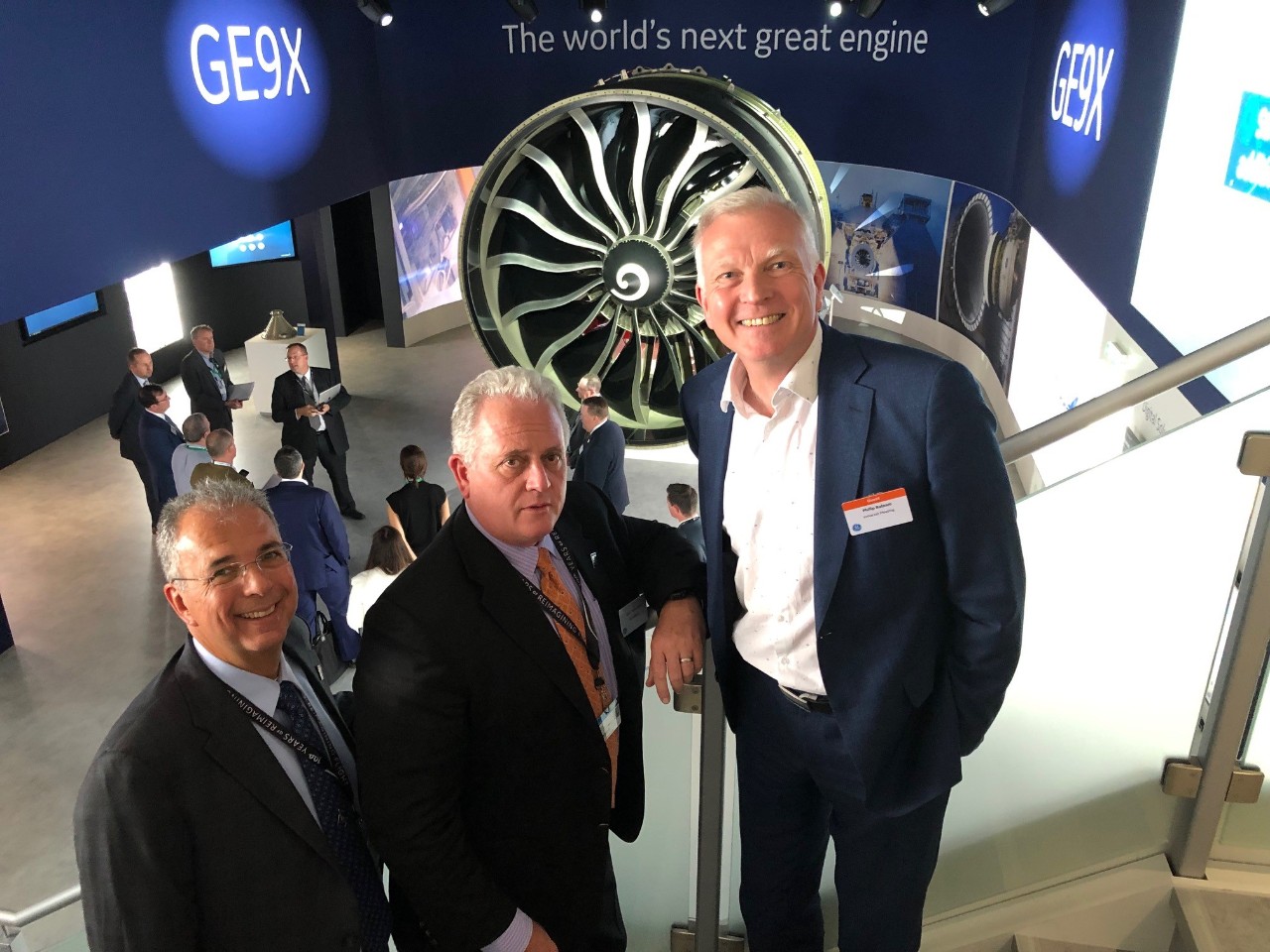 Inmarsat Aviation President Phil Balaam with Avionica Executives at Paris Air show