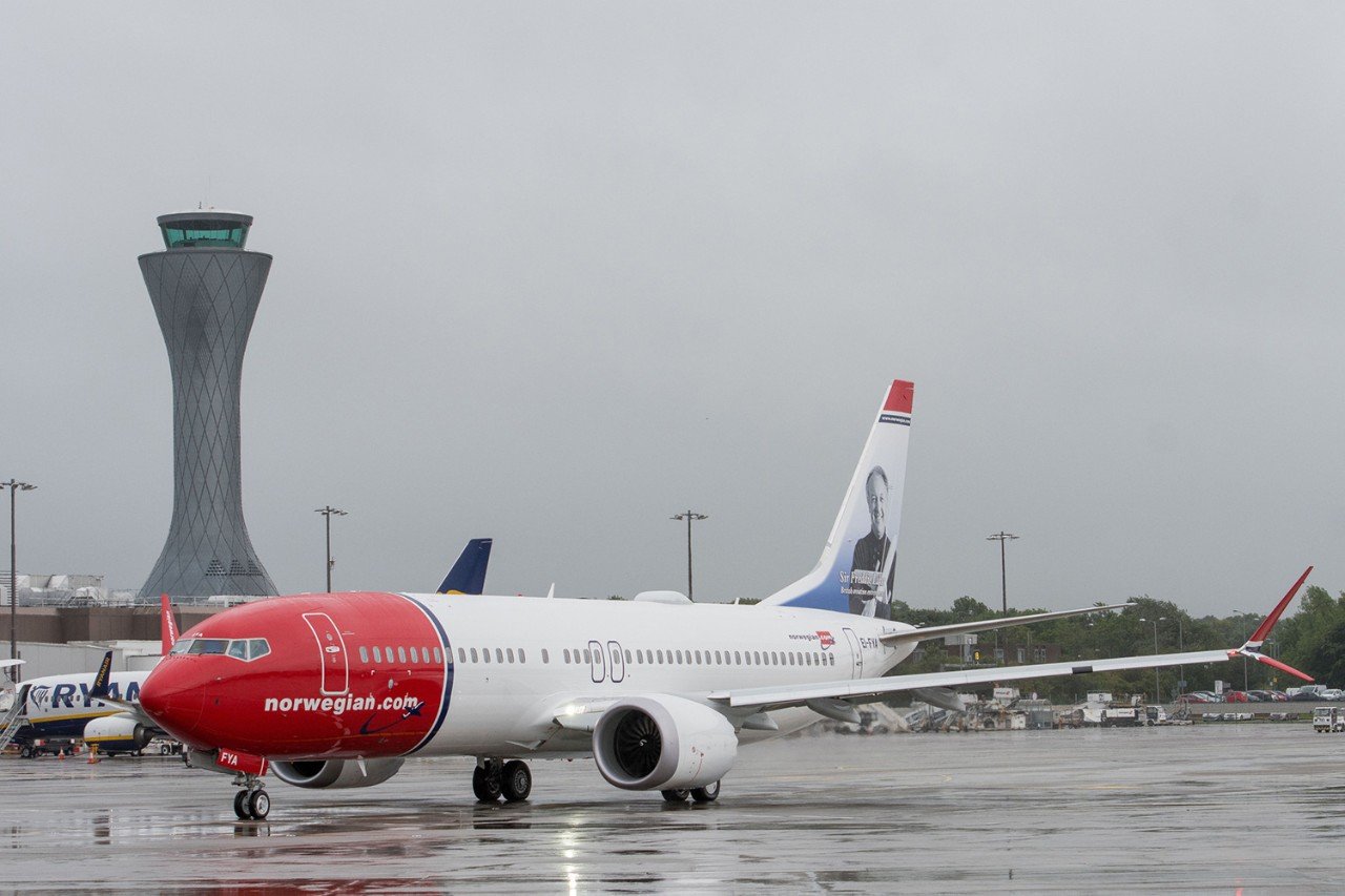 Norwegian 737 MAX at Edinburgh Airport