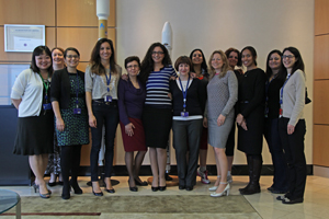 A group of Inmarsat female colleagues supporting International Womens Day