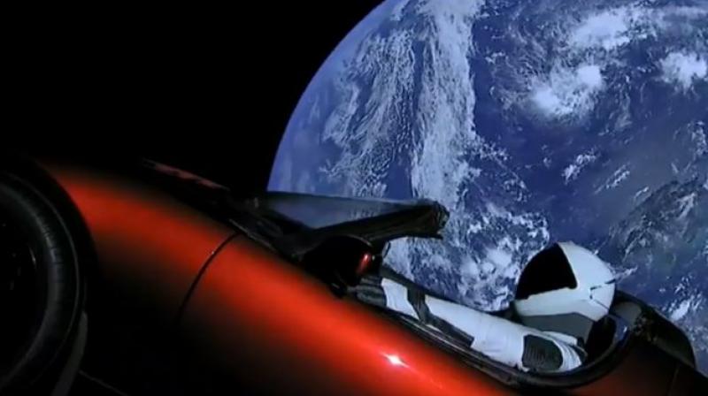 Tesla vehicle that was launched into orbit by SpaceX