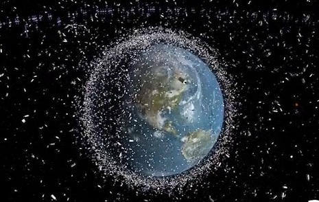 Representation of manmade debris in Space around Earth