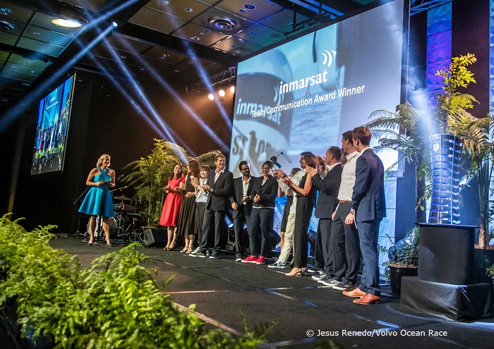 Presentation to the Overall Team Communications winner - Jesus Renedo/Volvo Ocean Race