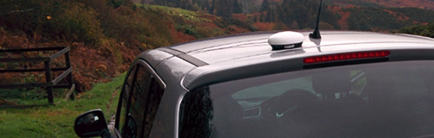 IsatPhone 2 Vehicular Antenna mounted on car