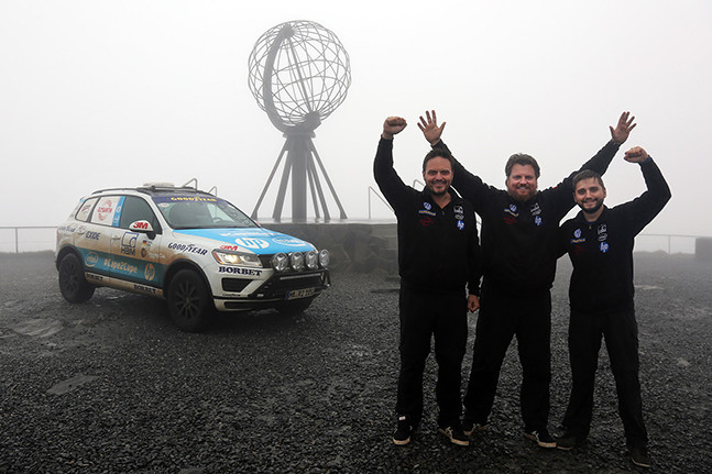 The Cape to Cape team celebrating the completion of their epic journey