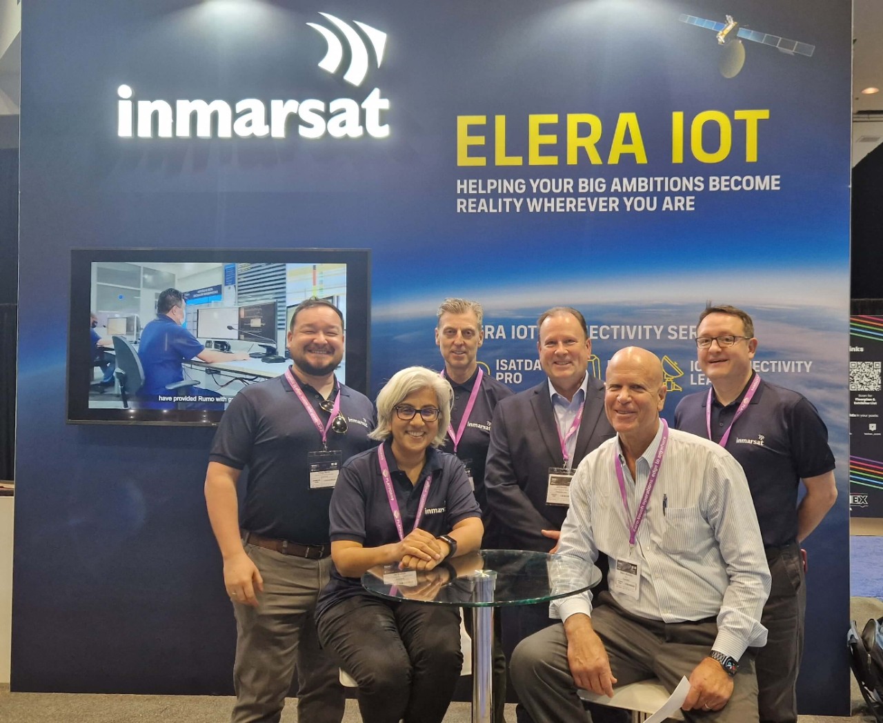 Jat Brainch, Steve Wulchin, and Jeff Horton meet FreeWave and Inmarsat team at IoT Tech Expo in Santa Clara