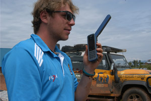  Robin Schell-Hammer from Bhubesi Pride using his IsatPhone Pro