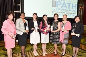 Winners of the 2015 Women in Technology (WIT) Awards, including Inmarsat's Rebecca Cowen-Hirsch