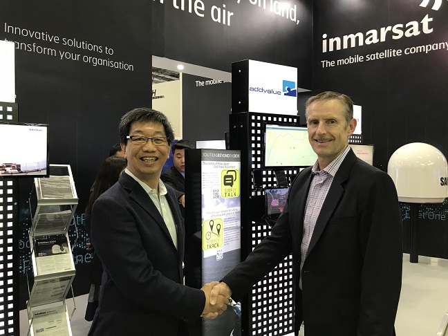 Chairman and CEO of Addvalue, Dr Colin Chan, and Todd McDonell, Vice President of Inmarsat Global Government