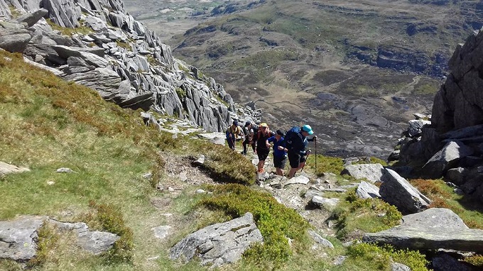 Royal British Legion team members training for the expedition.