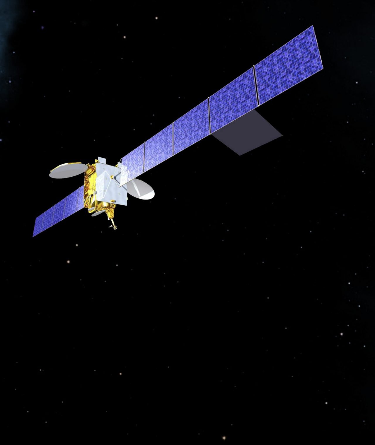 Computer generated impression of an Inmarsat-3 satellite 