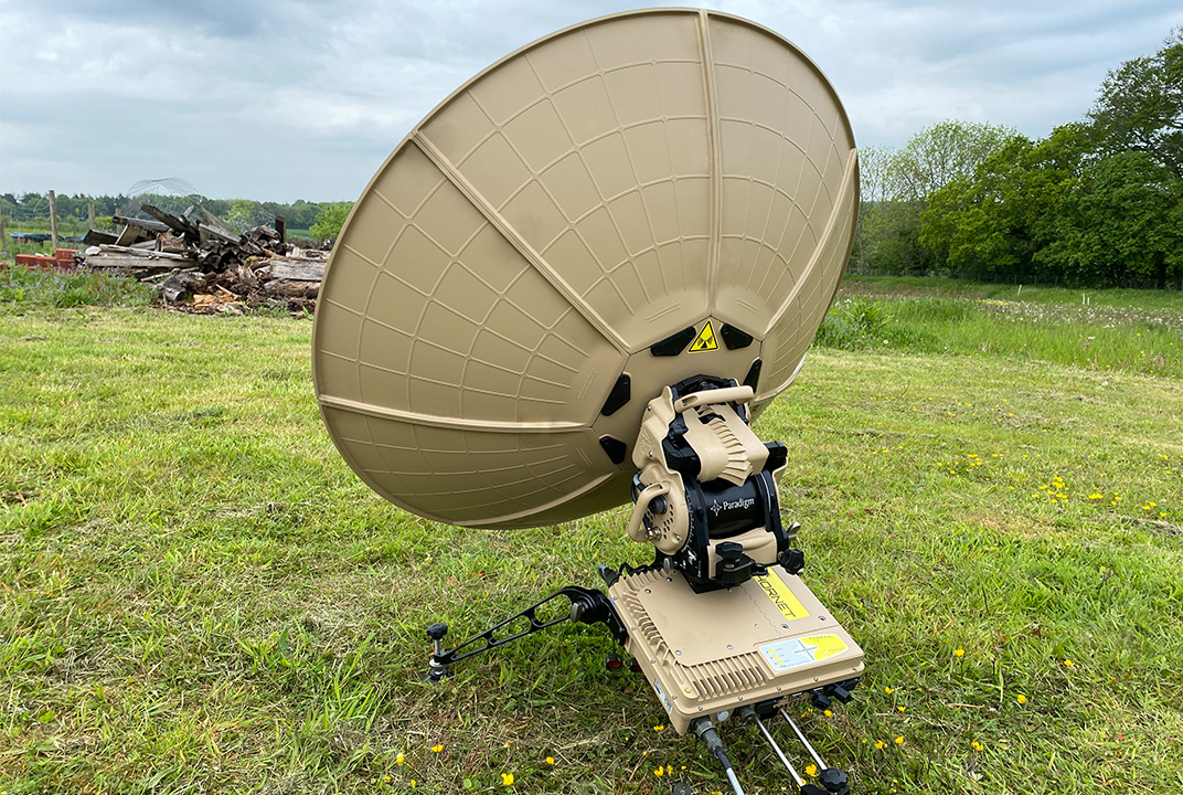 The HORNET 100GX flyaway terminal is a compact-sized mobile multiband solution supplied with the PIM (Paradigm Interface Module), designed to simplify operation, reduce operating costs and provide a central unit for the integration and operation of satellite terminal hardware.