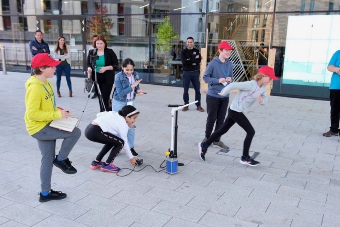Year 6 students at The Catalyst launch their rocket models using a Remote Launch Compressed Air Rocket System.  This photo was taken at Lockheed Martin’s Space Camp in Newcastle October 2022.