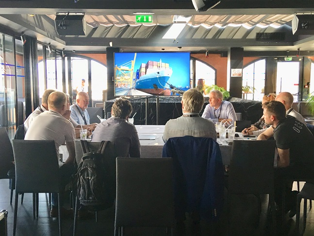 Superyacht captains discussing connectivity at Inmarsat's roundtable 