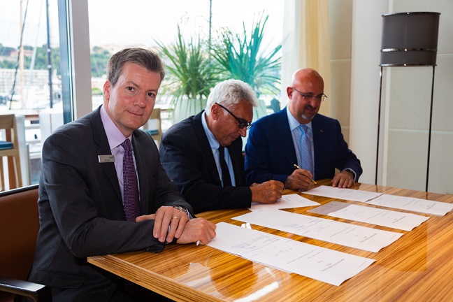 Left to right: Rob Myers, Bernard D’Alessandri and Dr Ilhami Aygun