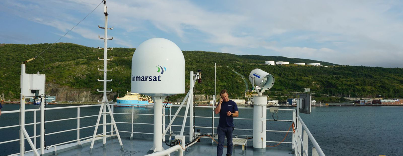 OceanGate vessel with Inmarsat terminal
