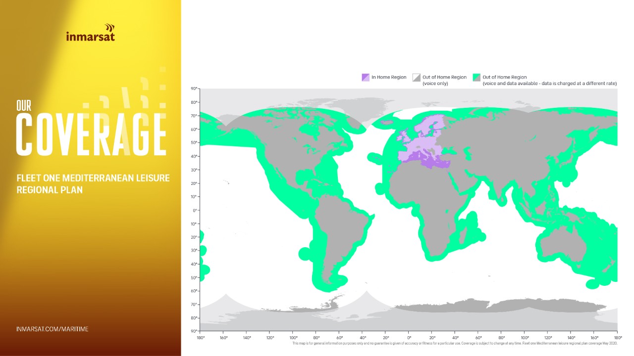 Fleet One Mediterranean leisure regional plan coverage map