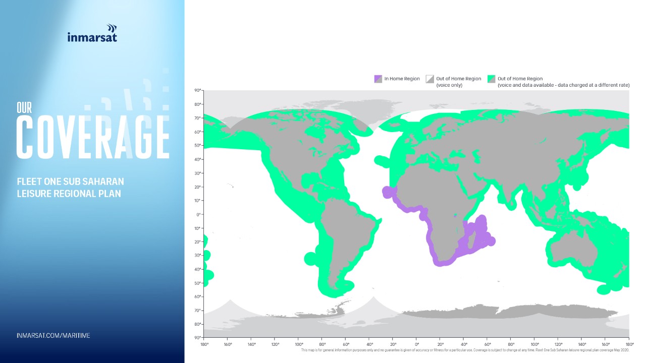 Fleet One Sub Saharan leisure regional plan coverage map