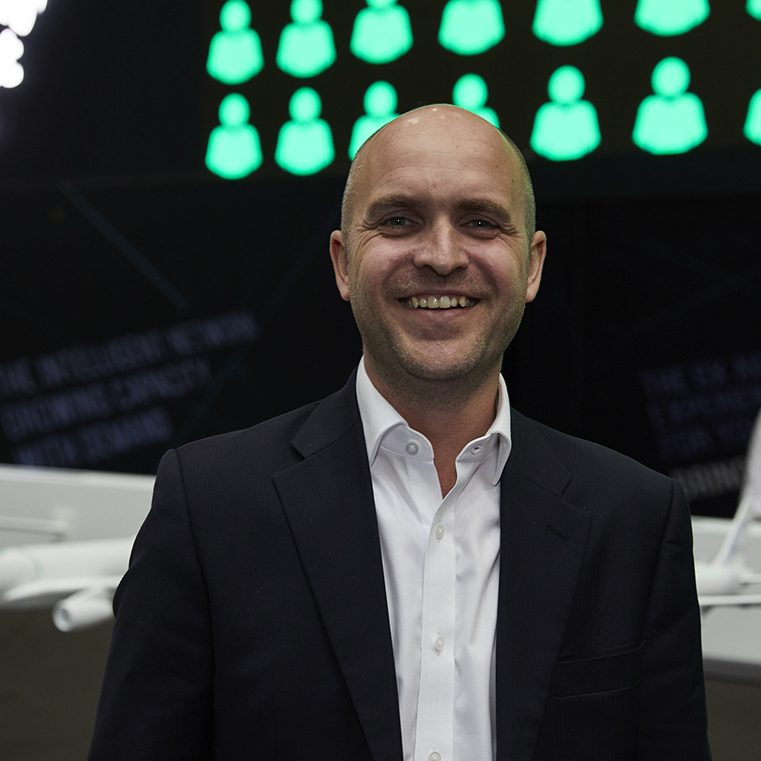 A photograph showing Inmarsat's Chris Rogerson