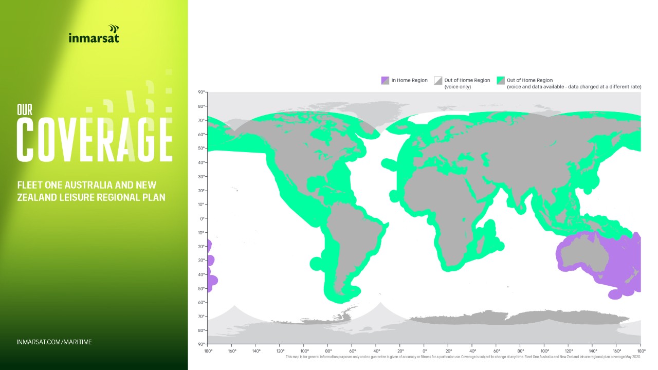 Fleet One Australia and New Zealand leisure regional plan coverage map