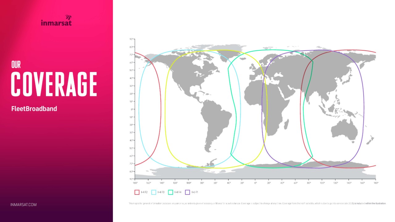 FleetBroadband global coverage map