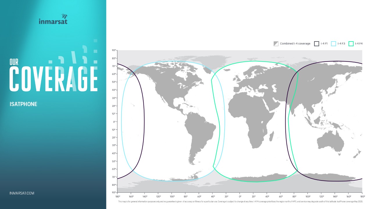 IsatPhone coverage map
